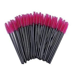 100 Pcs Disposable Eyelash Brush Mascara Applicator Lash Wand Eyebrow Spoolie
